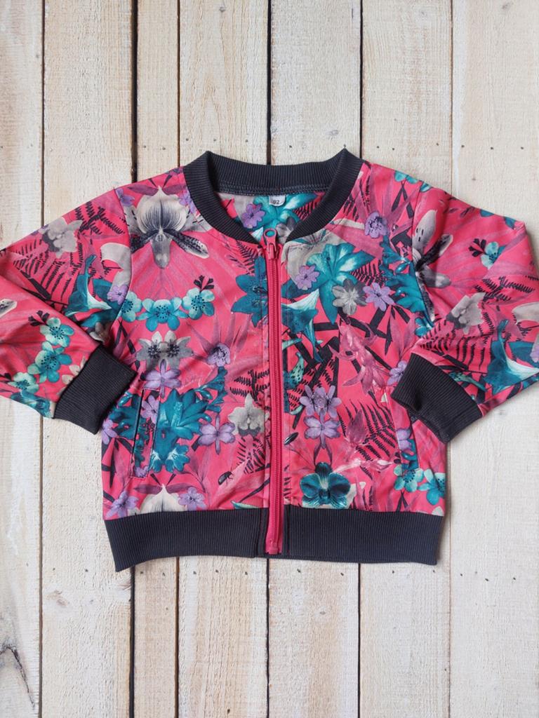 Zeeman bomberjack met bloemenprint maat 92, Zeeman, Zo goed als nieuw, Jas, Verzenden