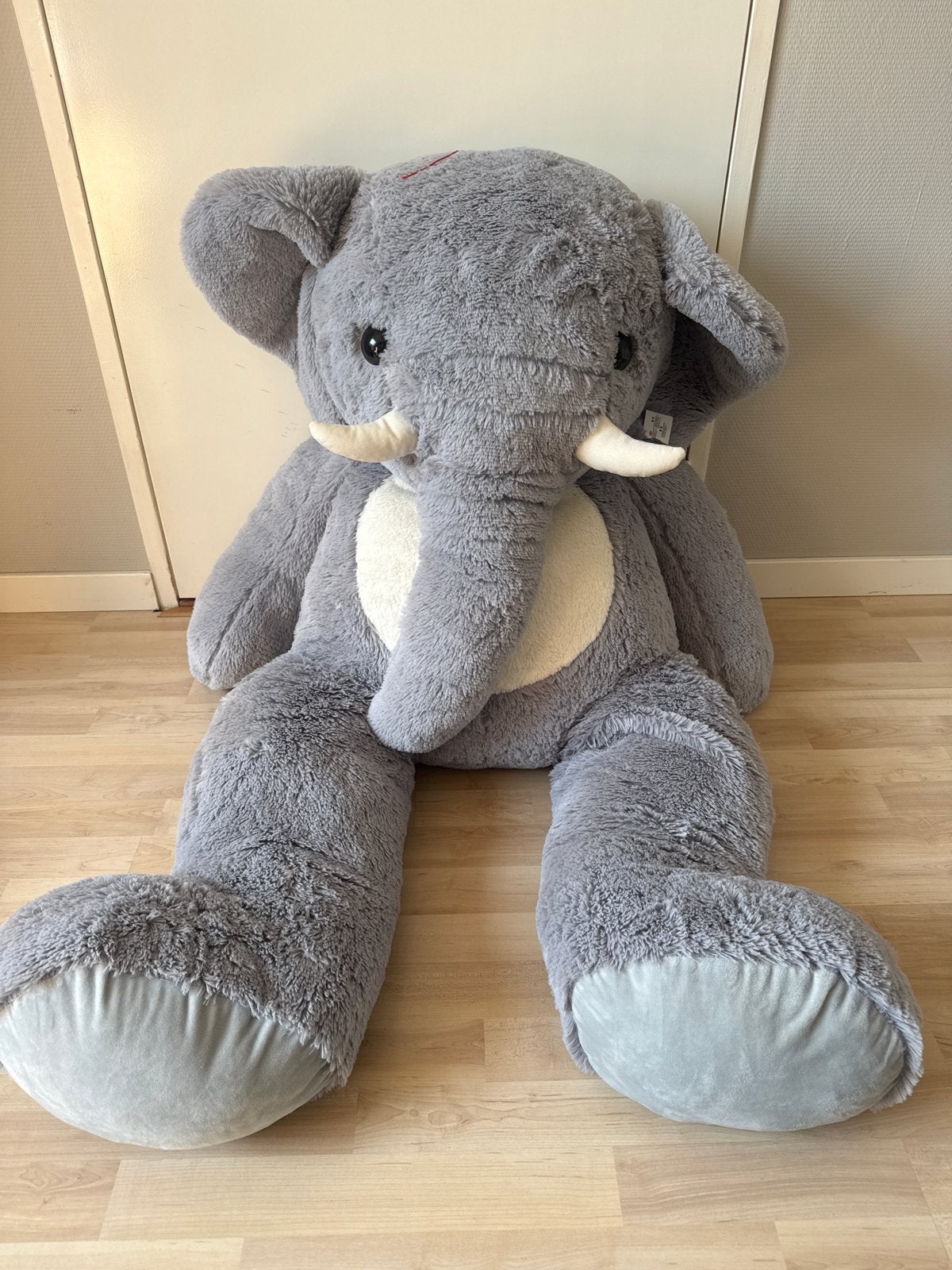 Mega knuffel olifant, Grijs, Ophalen of Verzenden, Zo goed als nieuw, Olifant