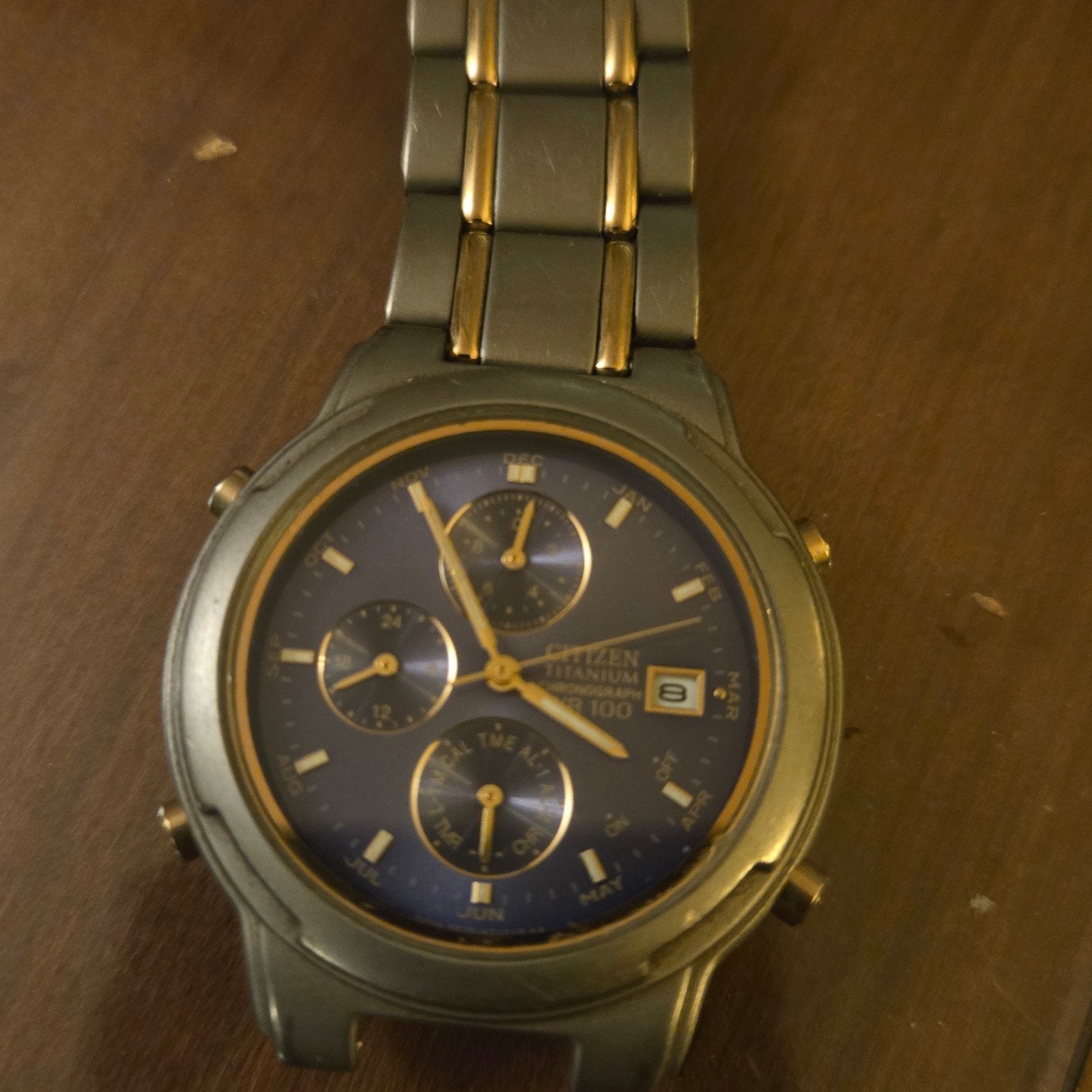 Citizen heren horloge titanium - zeldzaam collectie item, Overige materialen, Gebruikt, Overige materialen, Ophalen of Verzenden