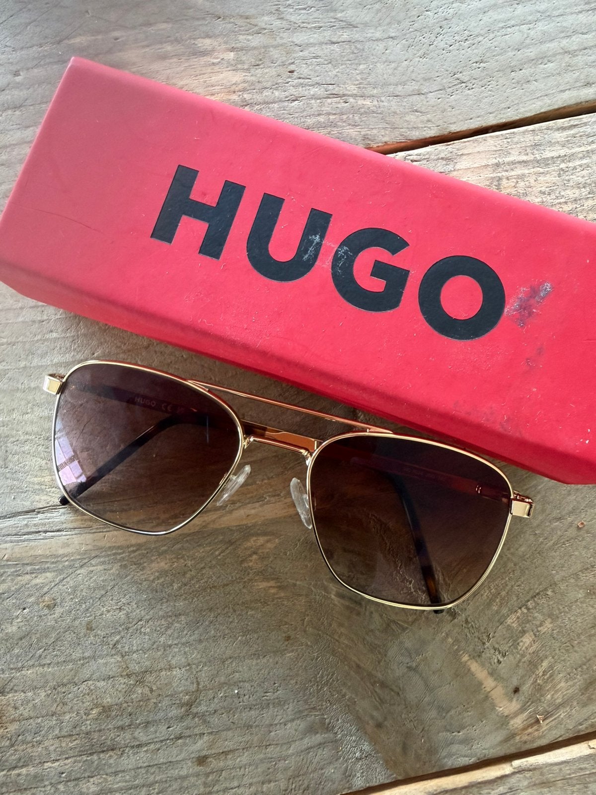 Hugo Boss zonnebril, Overige merken, Zonnebril, Bruin, Nieuw