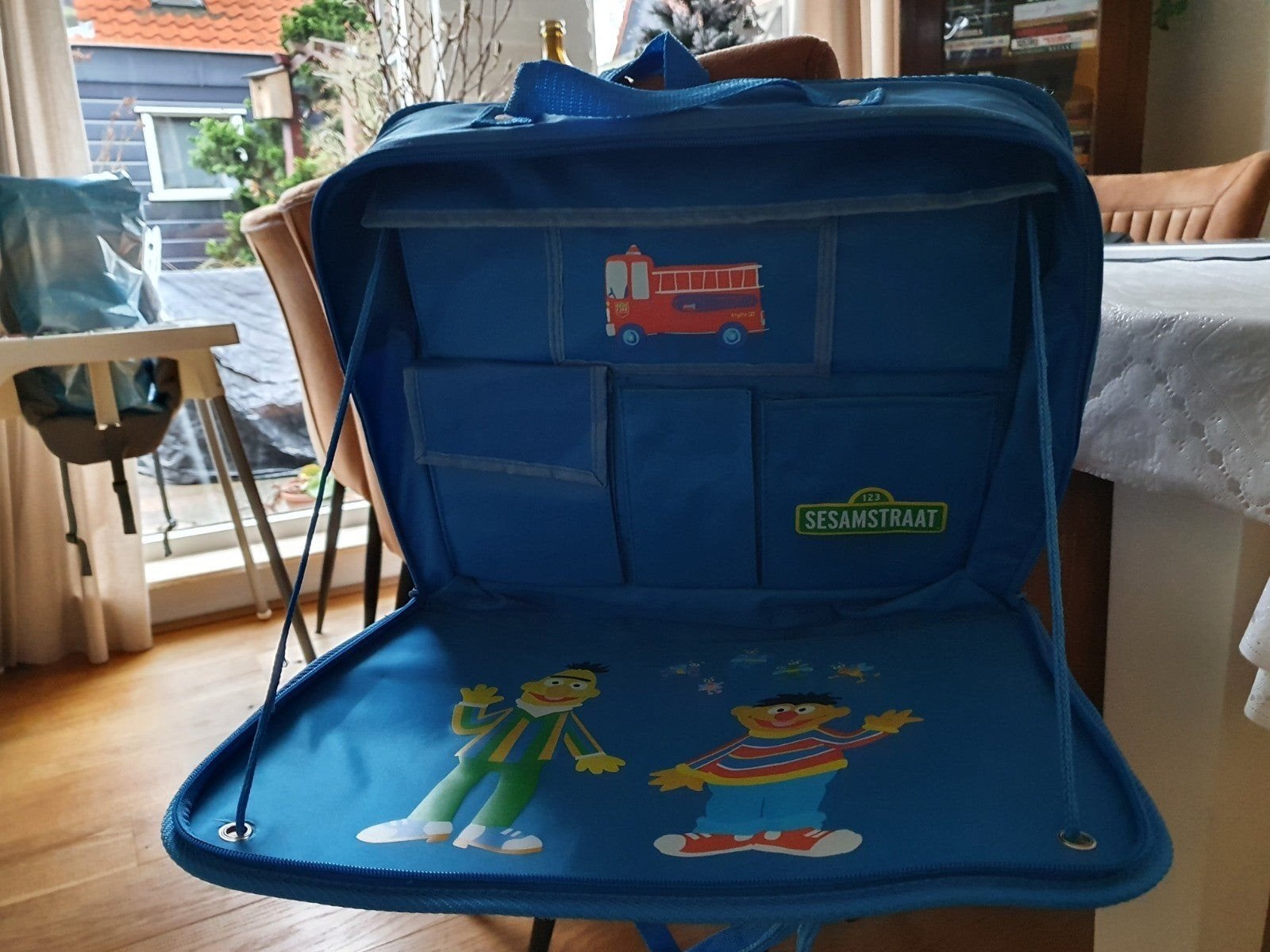 Autotafel Sesamstraat voor kinderen - Ideaal voor onderweg, Ophalen of Verzenden, Gebruikt