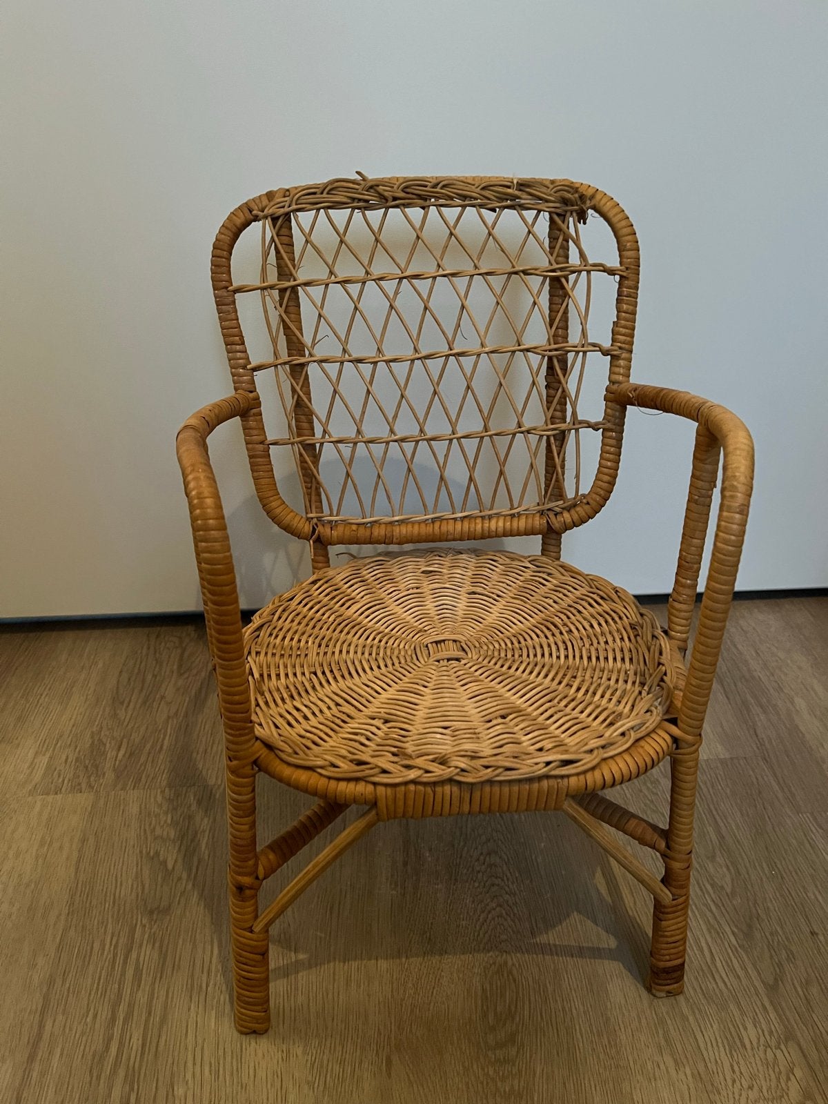 Rotan poppenstoel, Ophalen of Verzenden, Gebruikt, Pop
