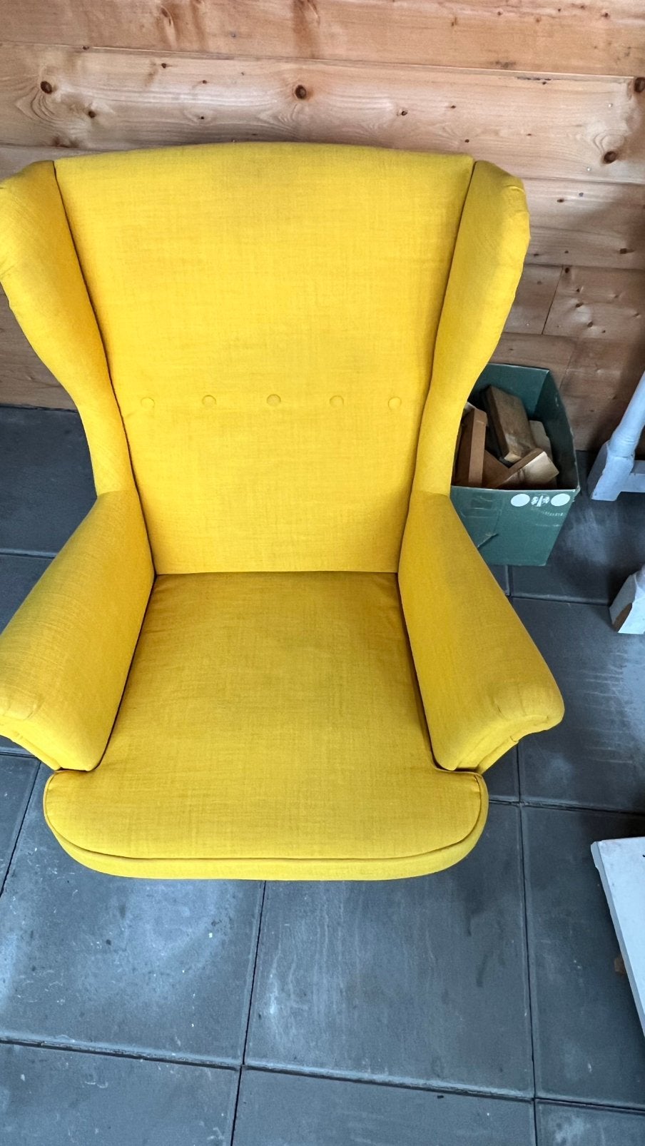 Hele mooie gele fauteuil, Ophalen, Zo goed als nieuw, 75 tot 100 cm, 50 tot 75 cm