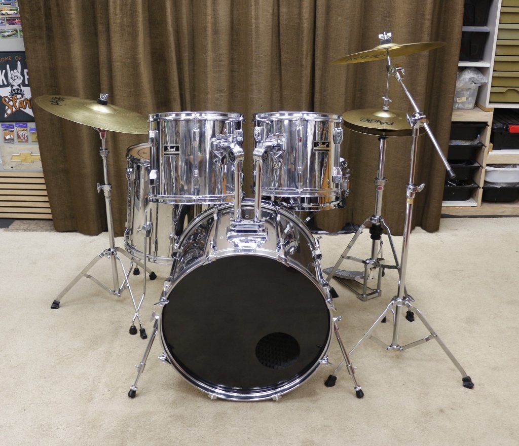 drumstel: pearl export chrome 22/12/13/16/14sn bekkenset, Ophalen, Jouwdrumstel@gmail.com, Pearl, Gebruikt