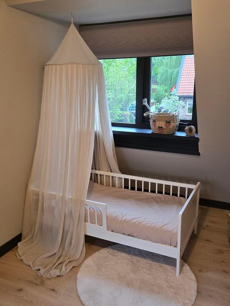 Petite Amelie peuterbed compleet matras + bedtextiel, Ophalen, Gebruikt, 70 tot 85 cm, 140 tot 160 cm