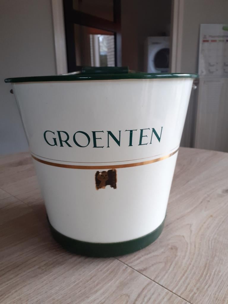 Vintage emaille groentenemmer, Antiek en Kunst, Antiek | Emaille, Ophalen of Verzenden