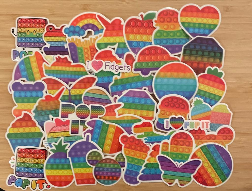 Pop It Fidget Toys figuurtjes stickers, Verzenden, Nieuw, Meerdere stickers