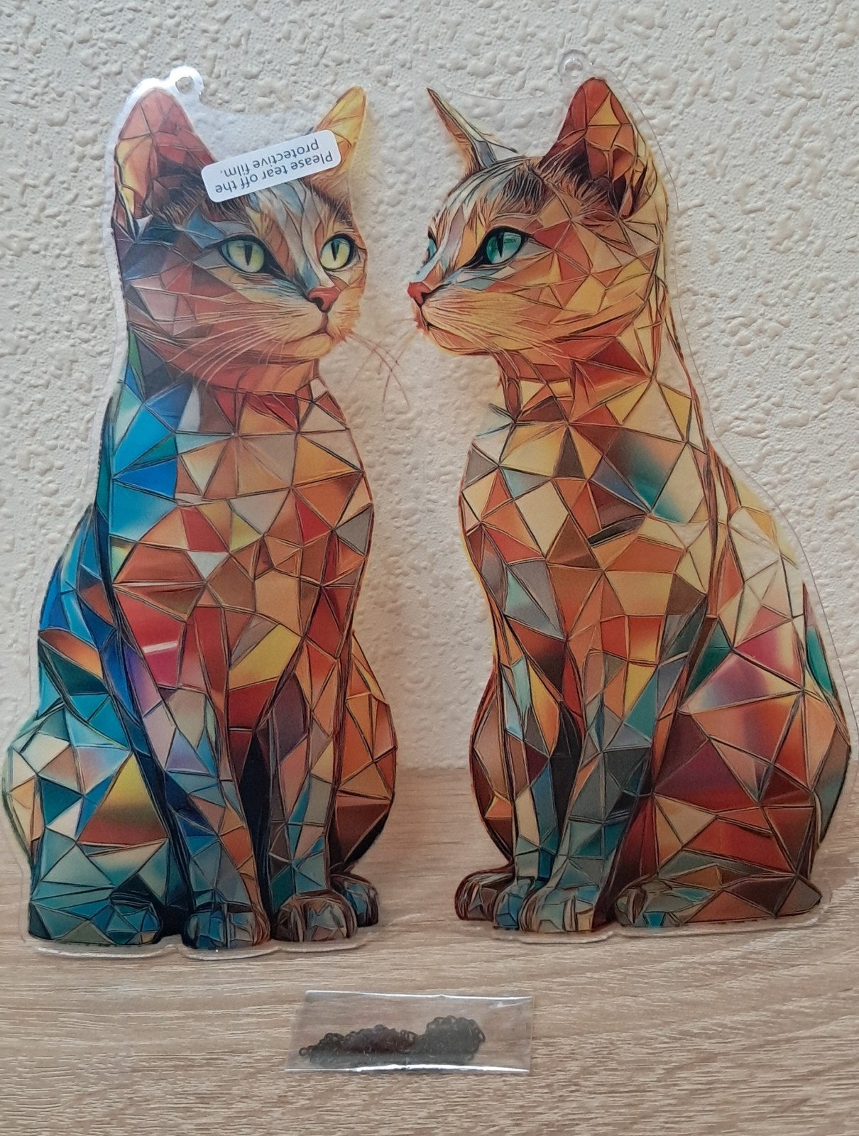 Raamhanger katten kunststof decoratie., Ophalen of Verzenden, Zo goed als nieuw