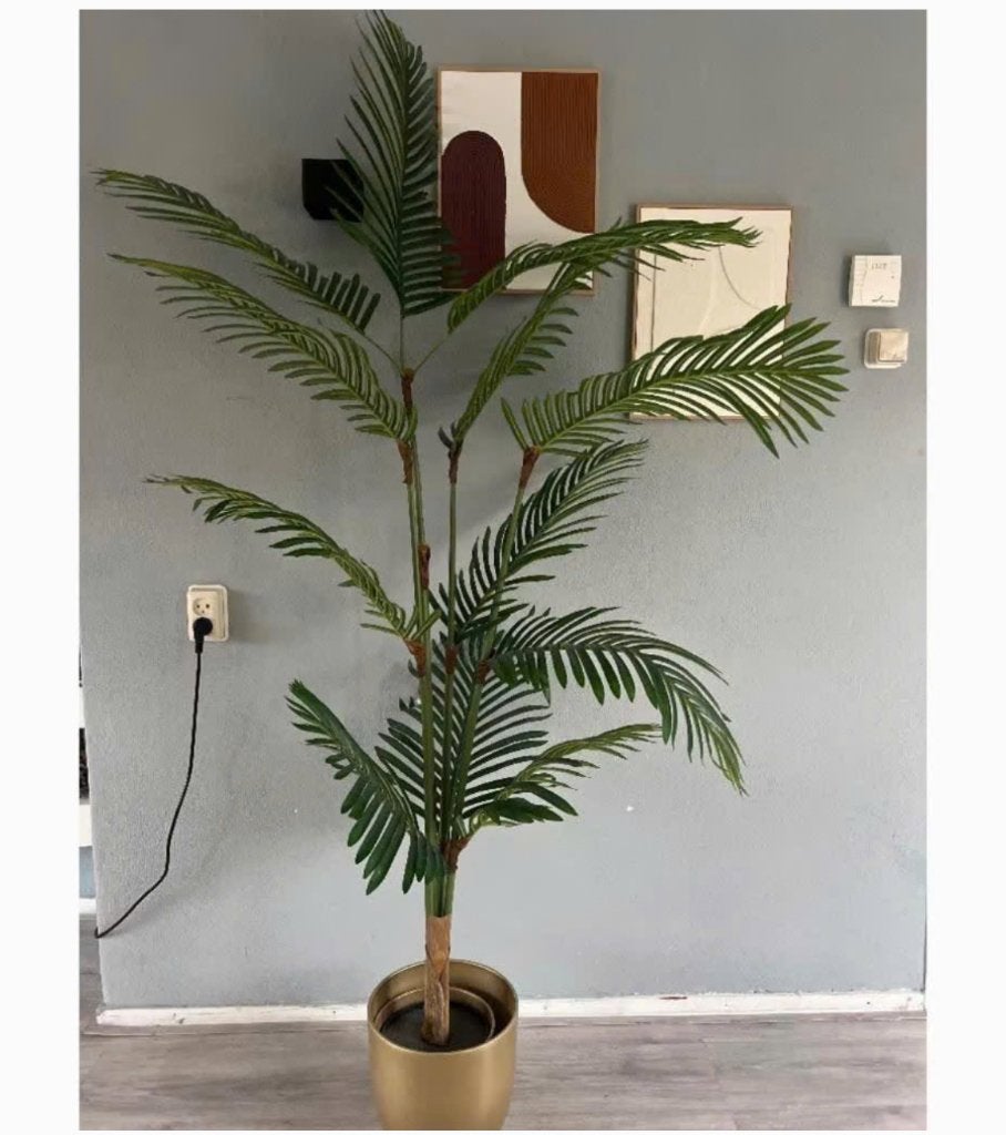 Kunstplant palmblad palmboom woonkamer plant groen groot, Ophalen, Groen, Kunstplant, Nieuw