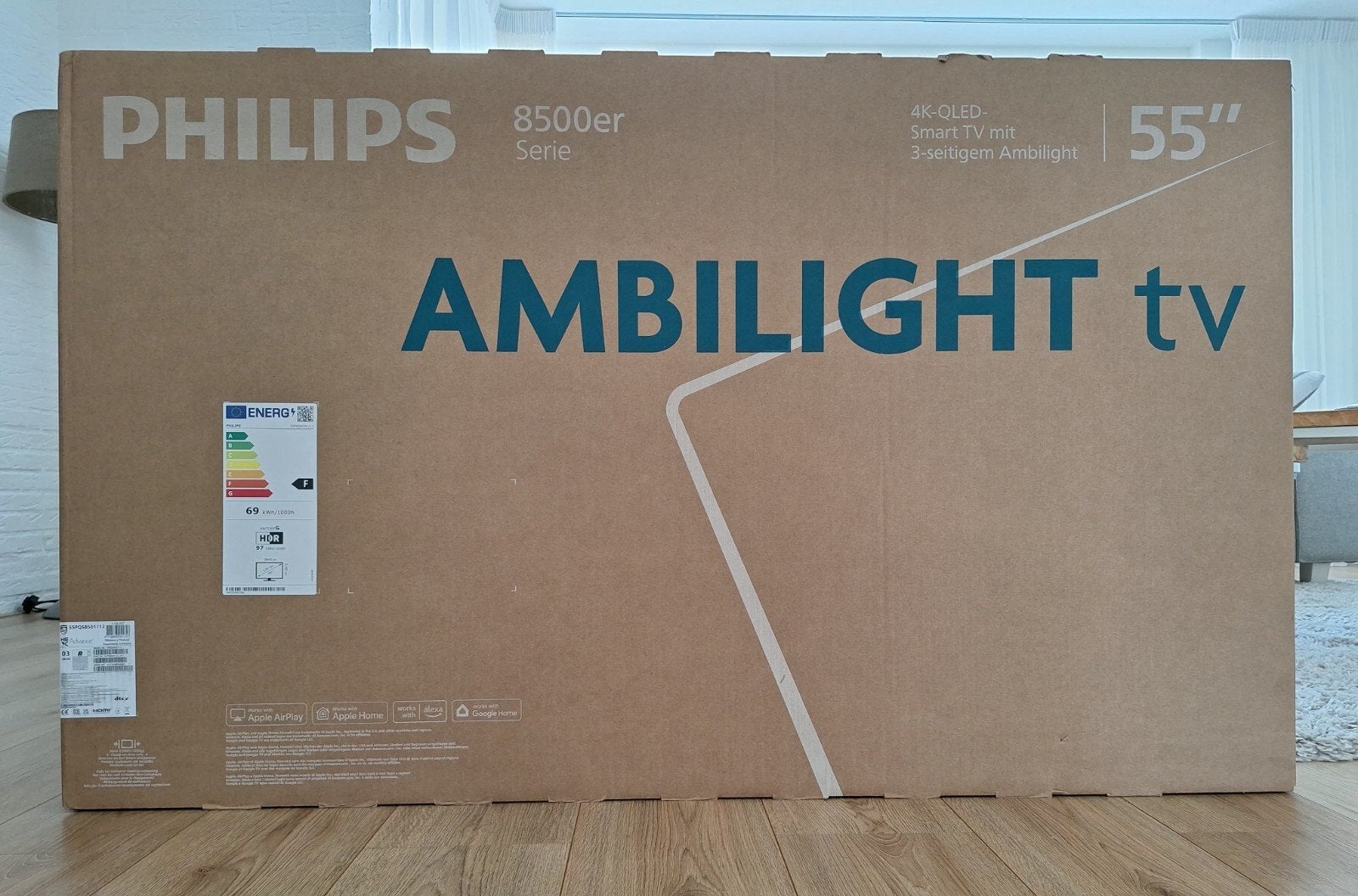 NIEUWE! Philips Ambilight 55PQS8501/12 (2026) 55 inch, Ophalen, Philips, QLED, 50 Hz