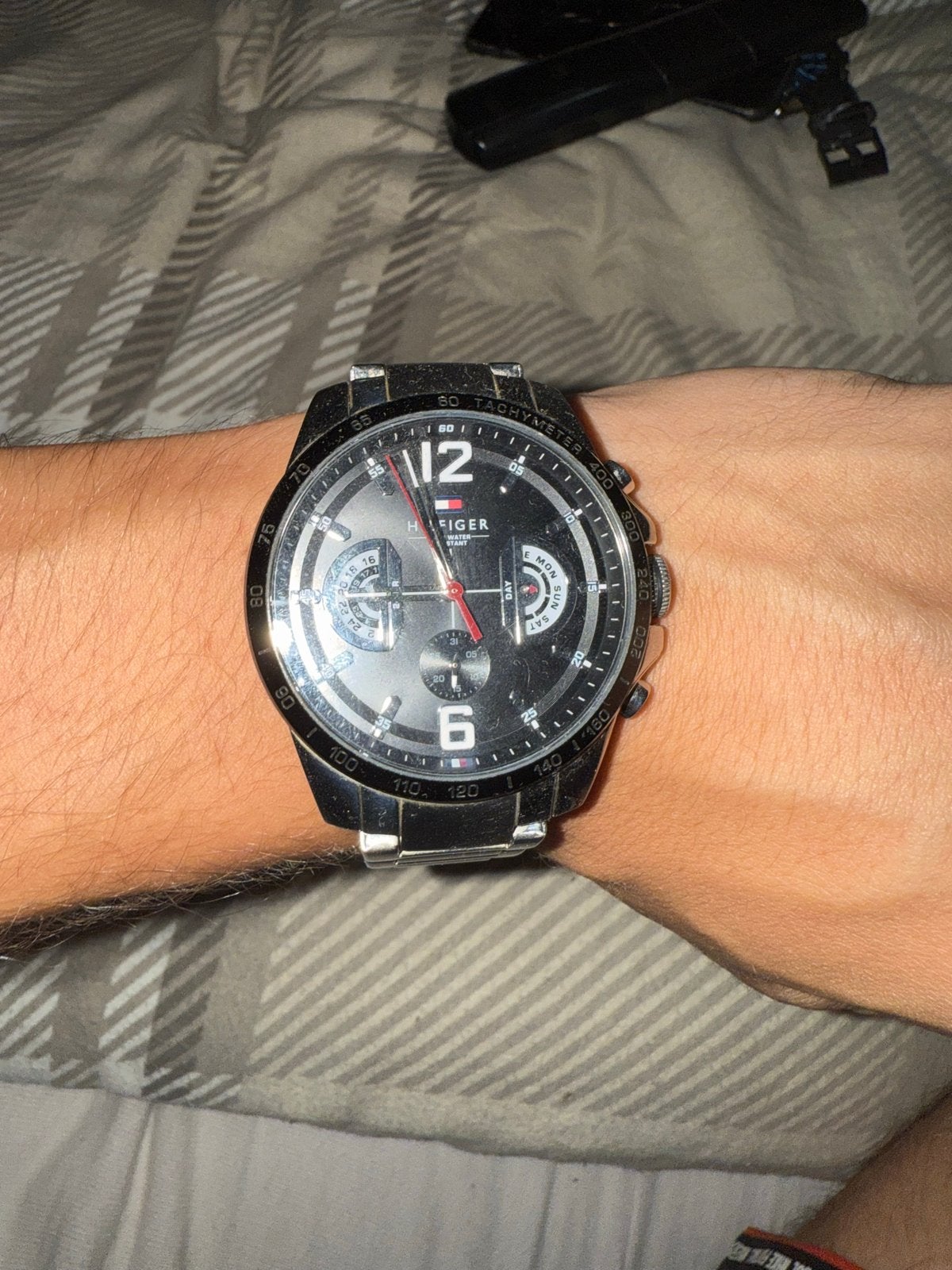 Tommy Hilfiger Herenhorloge TH.320.1.34.2383 met doos en bon, Ophalen of Verzenden, Zo goed als nieuw, Zilver, Android
