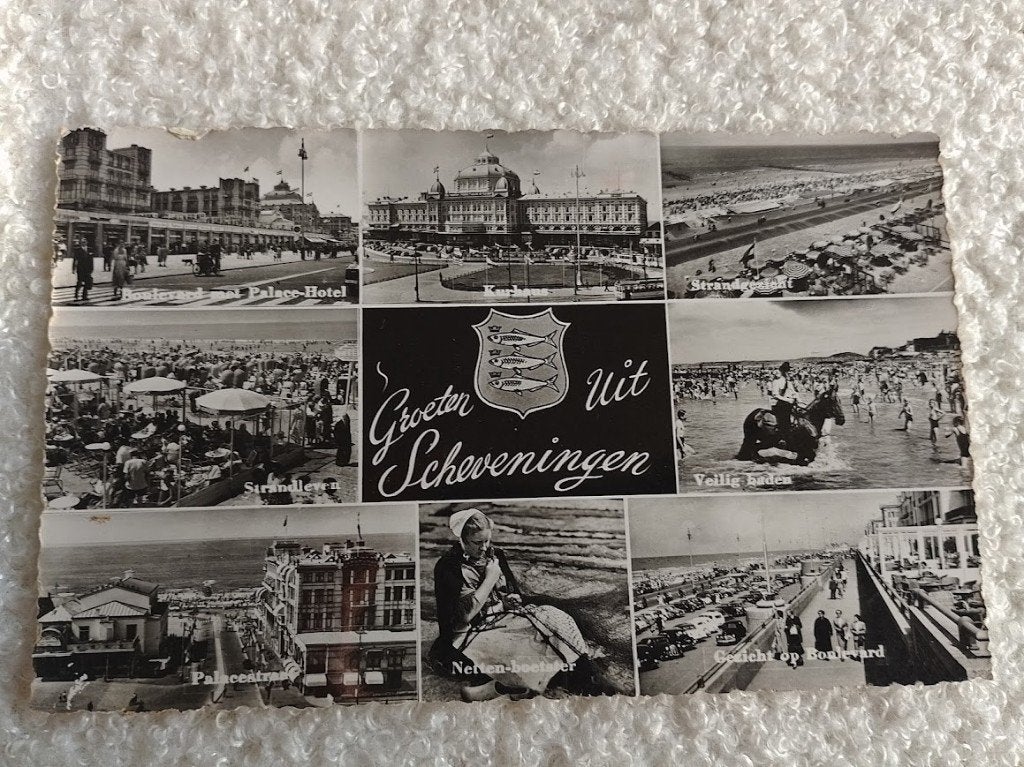 Scheveningen, groeten uit, ansichtkaart, Ophalen of Verzenden, 1960 tot 1980, Gelopen, Zuid-Holland