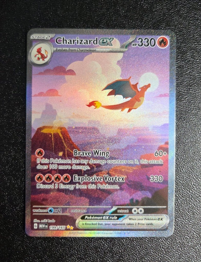 Charizard ex 151 (MEW 199) Pokemon kaart, Ophalen of Verzenden, Nieuw, Losse kaart