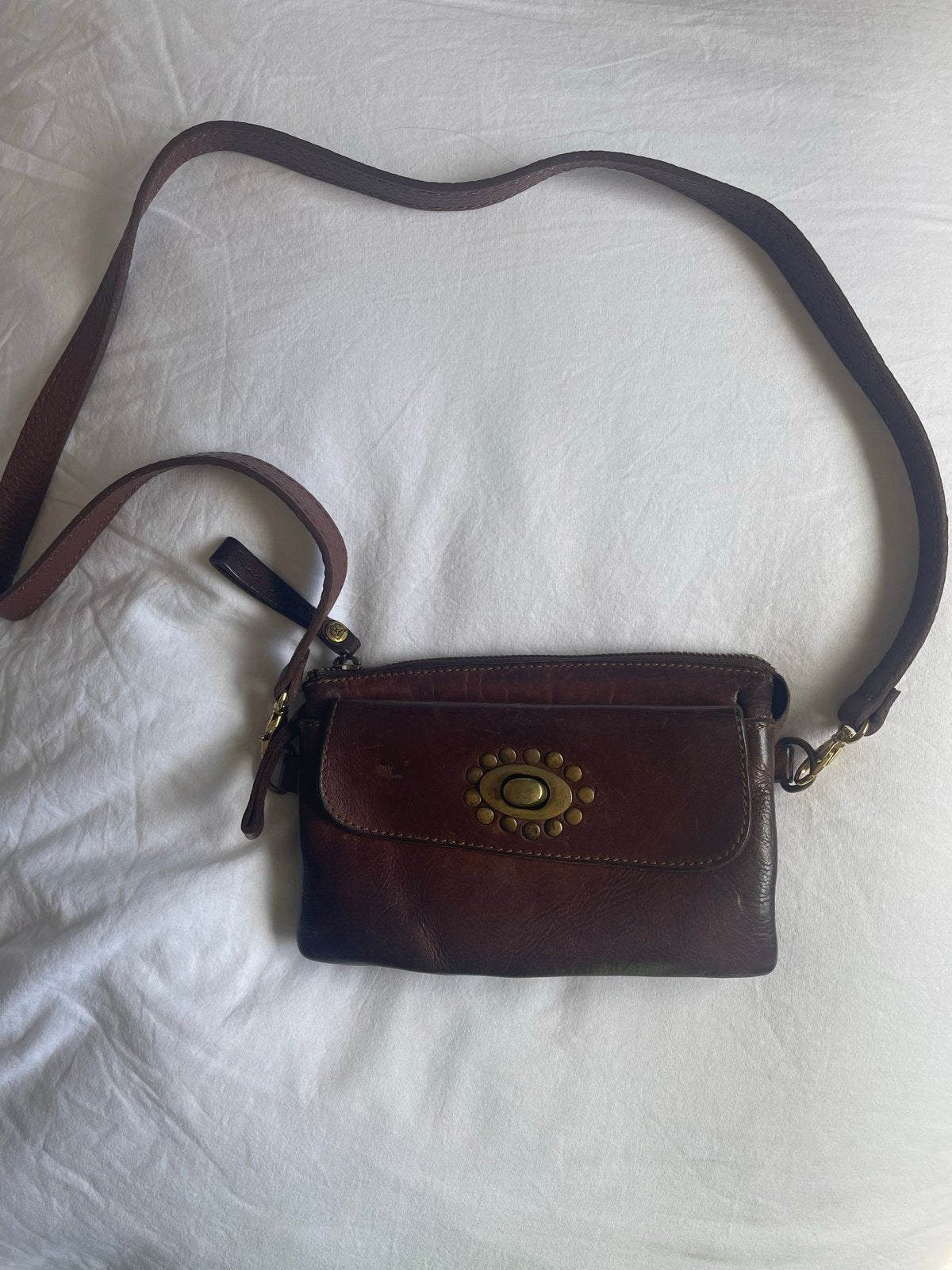 Bear Design Sola Crossbodytas Grizzly Leer CP 4846, Ophalen of Verzenden, Gebruikt, Bruin, Schoudertasje