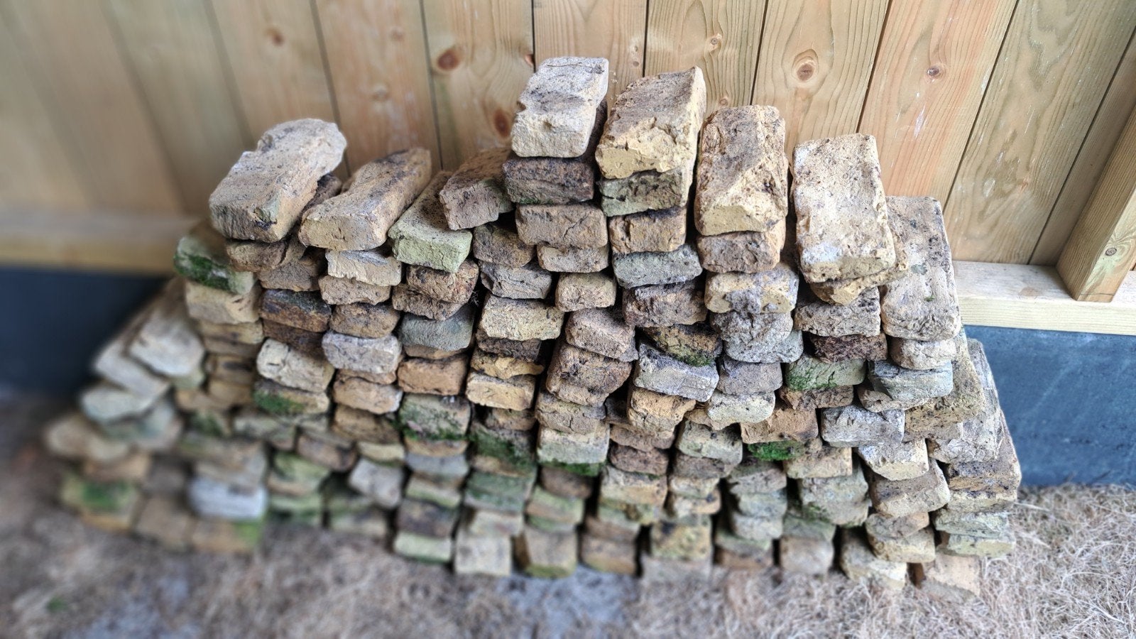 authentieke boeren geeltjes, ca. 150 stuks, Ophalen, Gebruikt, Bakstenen
