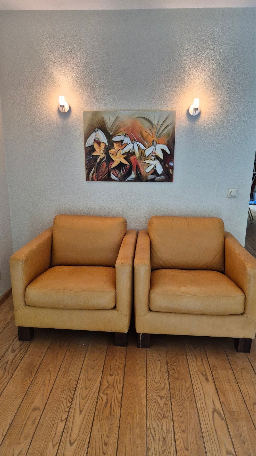 2 Machalke fauteuils., Ophalen of Verzenden, Gebruikt, 75 tot 100 cm, Leer