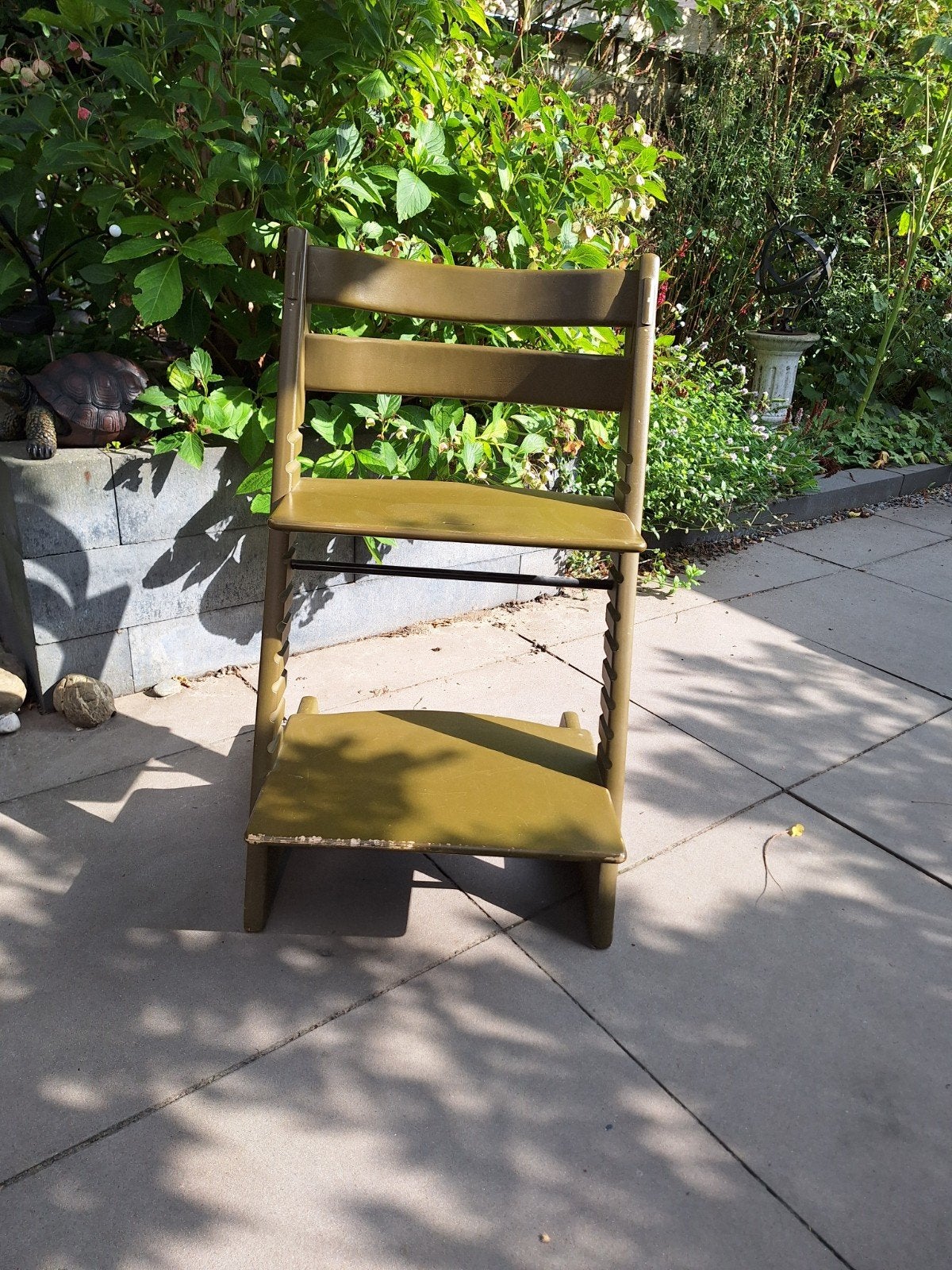 Stokke Tripp Trapp Stoel - Olijf/legergroen Geverfd, Ophalen, Gebruikt, Meegroeistoel
