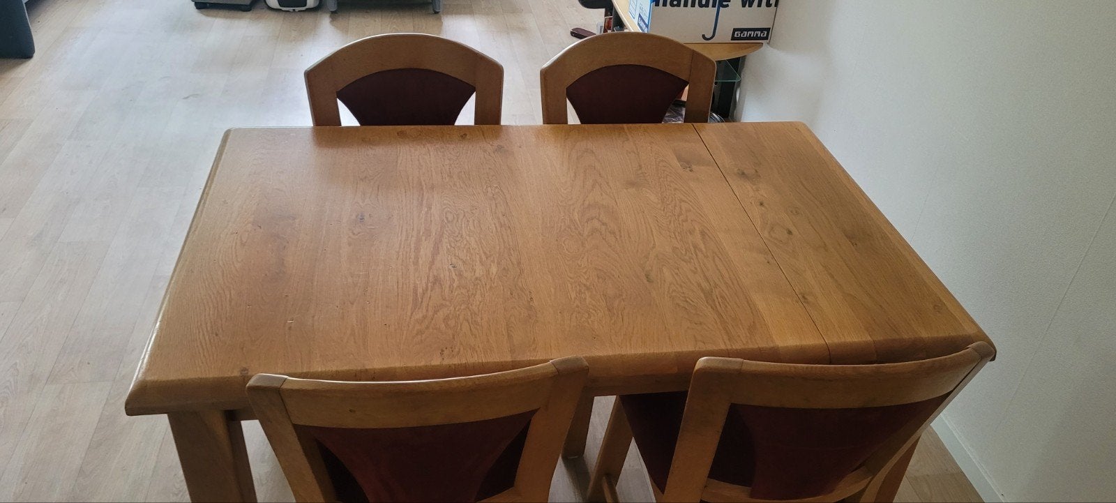 Eettafel met stoelen, Ophalen, Gebruikt, 4 tot 6 stoelen