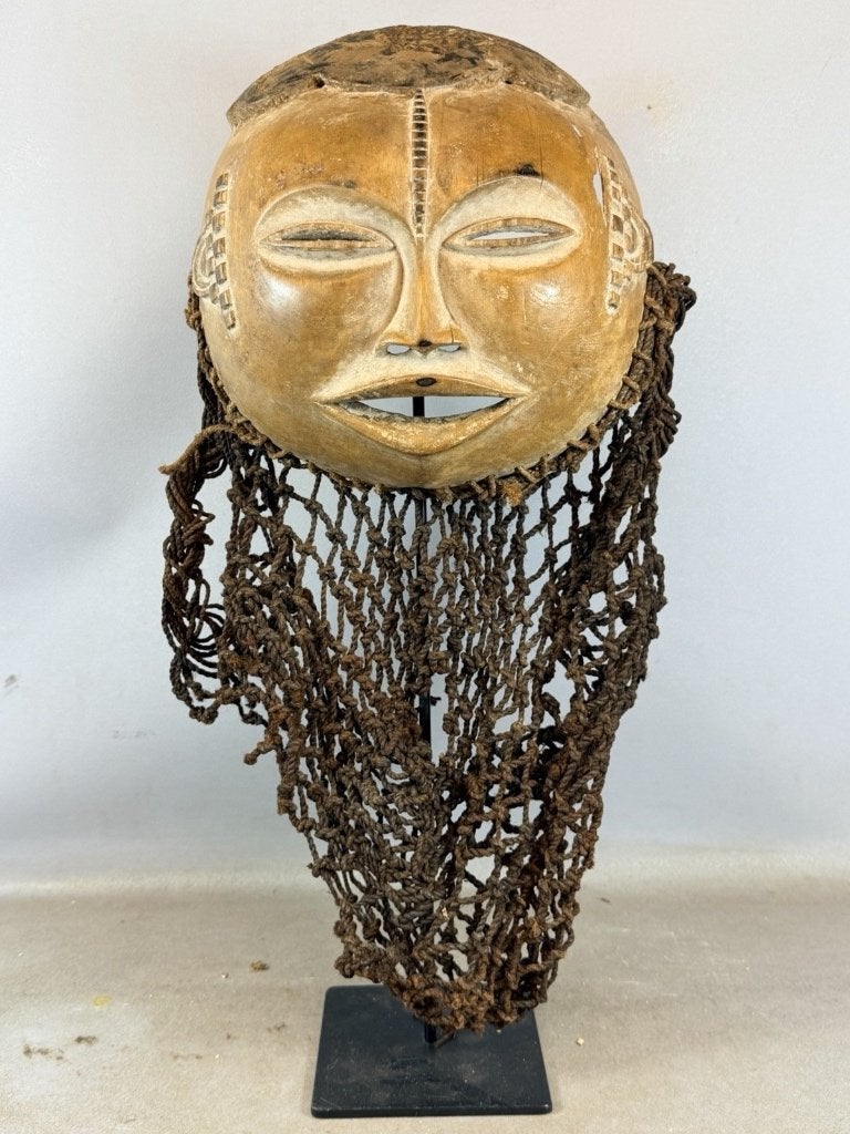 260622 Oud Afrikaans houten Idoma maser uit Nigeria., Ophalen of Verzenden