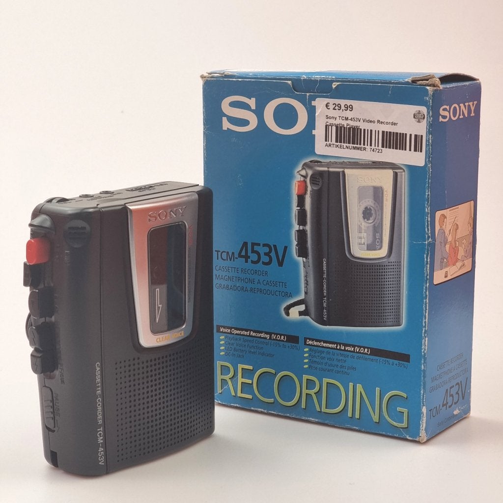 Sony TCM-453V Video Recorder Cassette Player, Sony, Zo goed als nieuw, Support@sony.com, 1-7-1 Konan, Minato-ku
Tokyo 108-0075
Japan