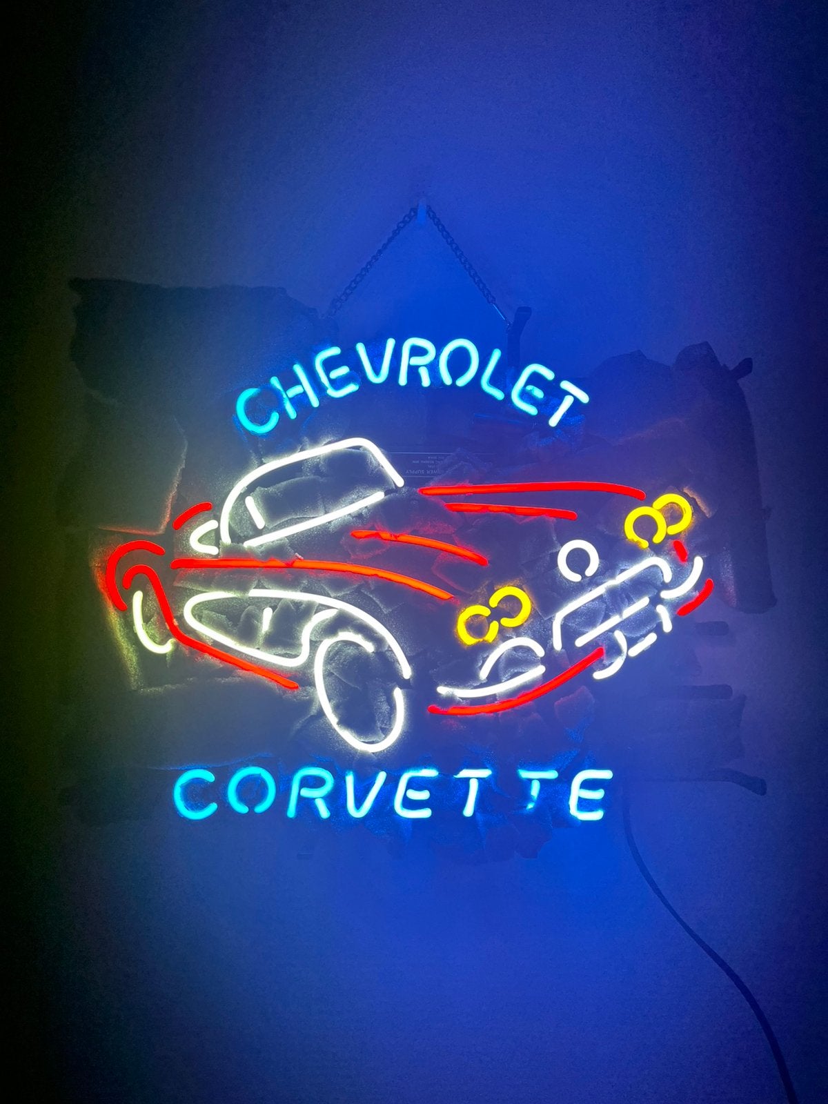 Chevrolet Corvette neonverlichting, gloednieuw in de doos, Antiek en Kunst, Ophalen of Verzenden