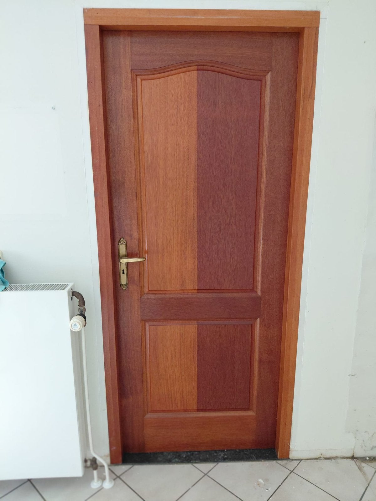 Deuren Merbau hout, Ophalen, 80 tot 100 cm, Binnendeur, Zo goed als nieuw