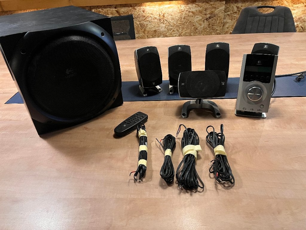 Logitech Z5500 THX 5.1 – 505W surround set, Gebruikt, 70 watt of meer, 5.1-systeem, Overige spelers