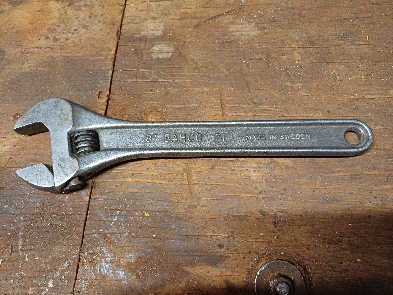 Bahco verstelbare moersleutel - 28 mm 8 inch, Made in Sweden, Ophalen of Verzenden, Gebruikt, Sleutel/ratel, Overige merken