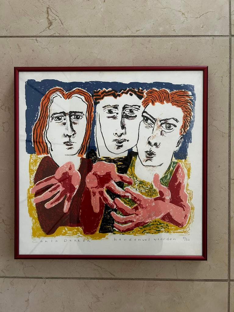 Litho Carla Dekker, Antiek en Kunst, Ophalen