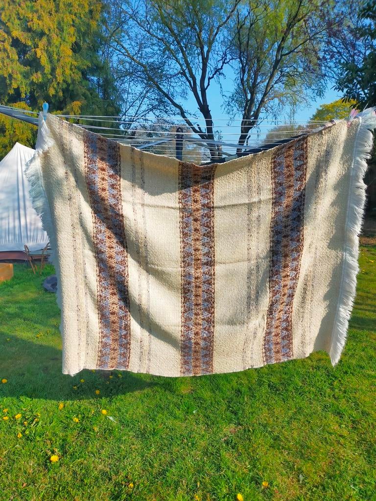 Vintage wollen tafelkleed, Ophalen of Verzenden, Rechthoek
