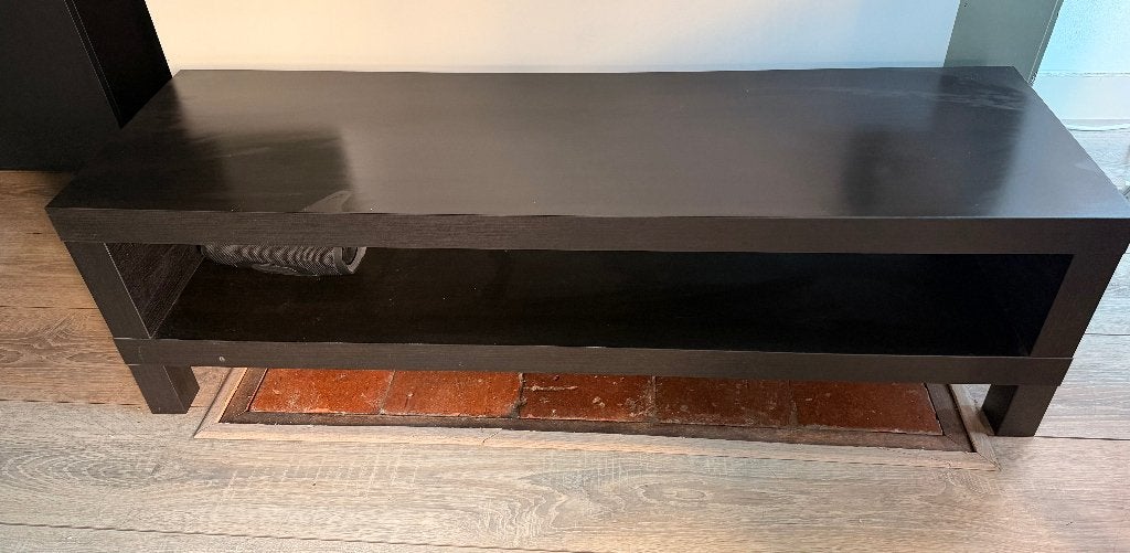 Ikea lack tv meubel zwartbruin, Ophalen, Gebruikt, 100 tot 150 cm, Minder dan 100 cm