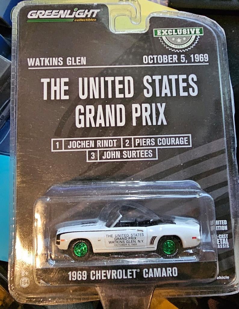 GreenLight Chase Green Machine 1969 Chevrolet Camaro 1/64, Indianapolis, IN, USA, Nieuw, Ophalen of Verzenden, GreenLight Collectibles