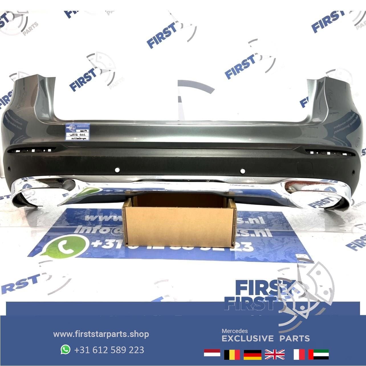 W253 GLC ACHTERBUMPER + DIFFUSER CHROOM Origineel Mercedes 2, Gebruikt, -, Ophalen of Verzenden, Achter