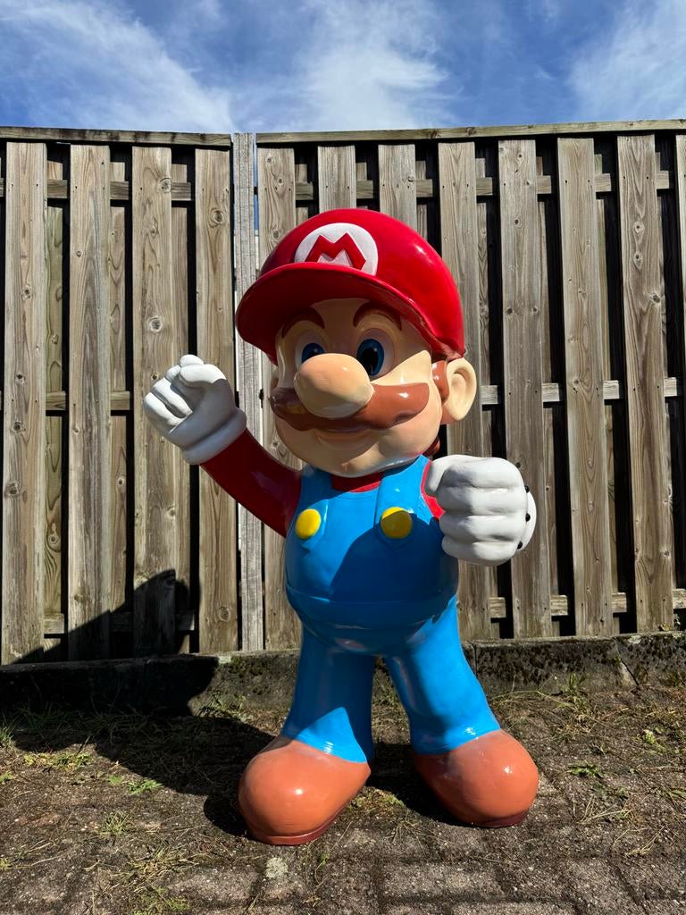 Grote Mario Standbeeld - XL 125 CM, Verzamelen, Beelden en Beeldjes, Ophalen, Gebruikt, Fantasy
