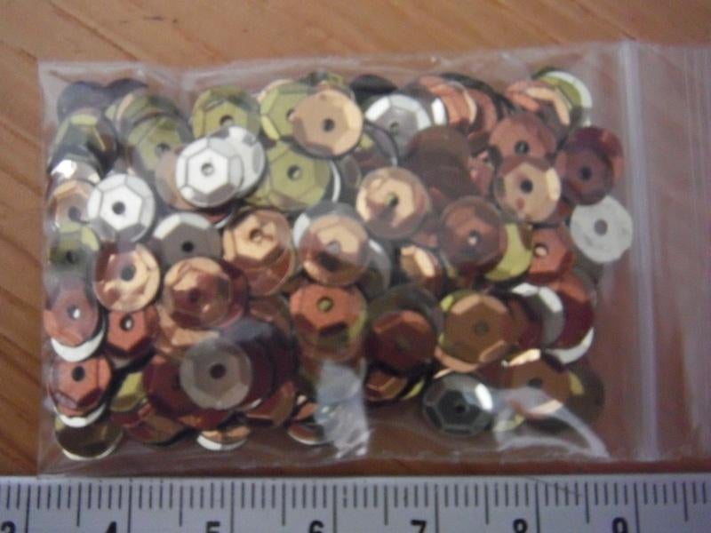 zakje pailletten in goud / bruin tinten, Ophalen of Verzenden, Nieuw, Overige thema's, Overige typen