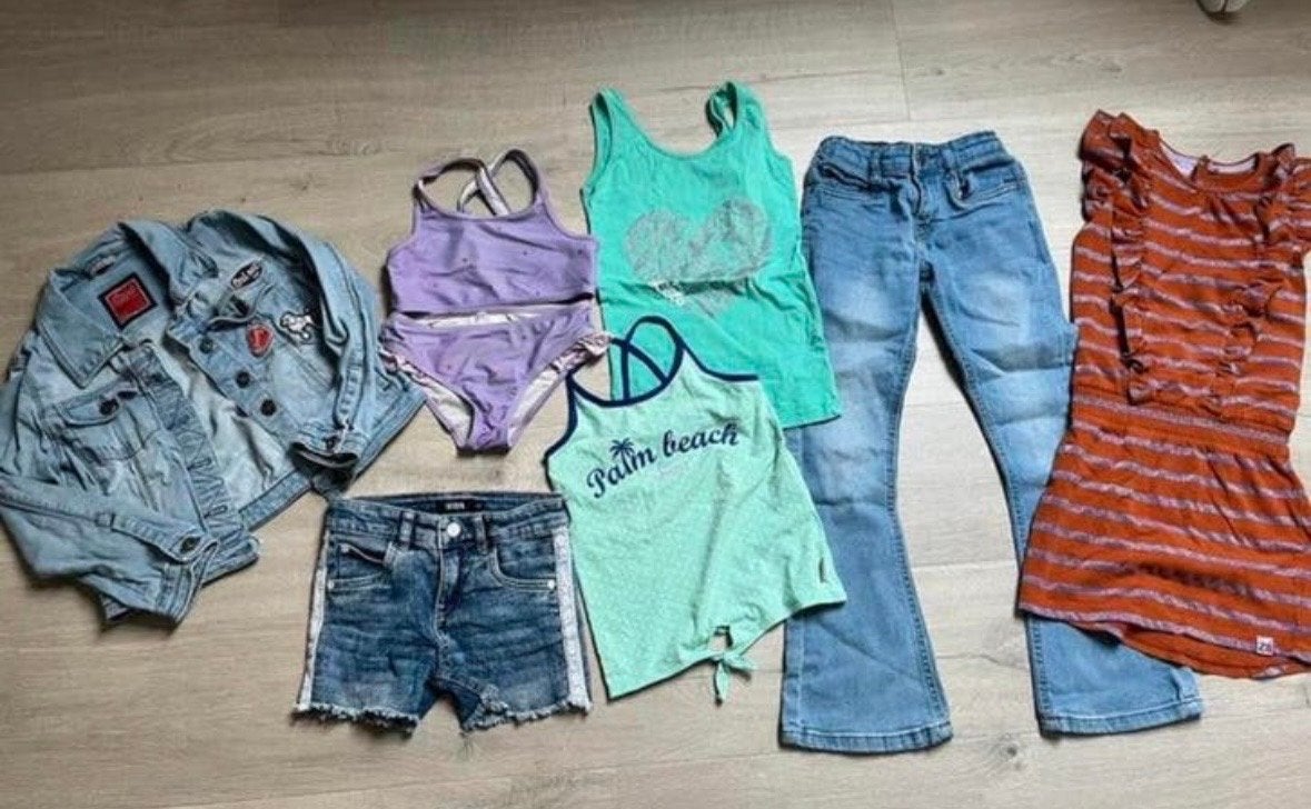 Zomer kledingpakket meisje maat 128 (Koko Noko, Z8, Quapi), Ophalen of Verzenden, Zo goed als nieuw, Meisje, Setje