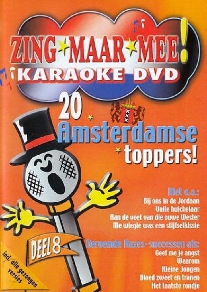 Karaoke DVD "Zing maar mee" Deel 8, Gebruikt, Karaoke, Alle leeftijden, Ophalen of Verzenden