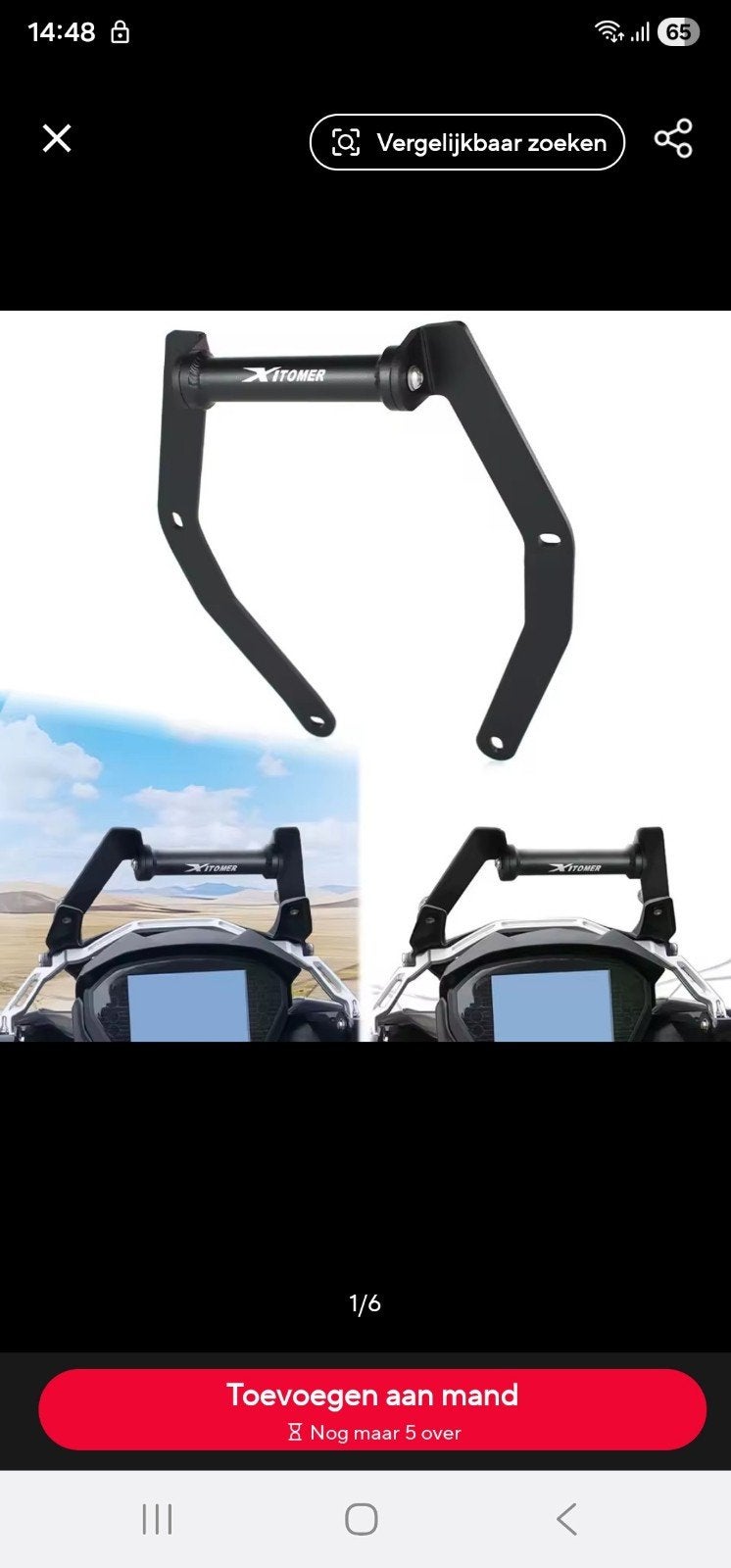 Motorfiets GPS Telefoon Navigatie Beugel voor Triumph, Ophalen of Verzenden, Gebruikt