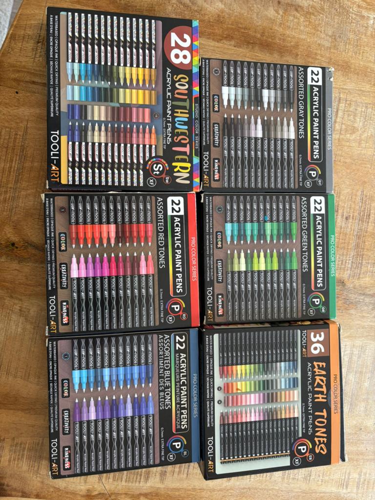 Tooli-art acrylstiften 6 dozen, Ophalen of Verzenden, Gebruikt, Acrylverf