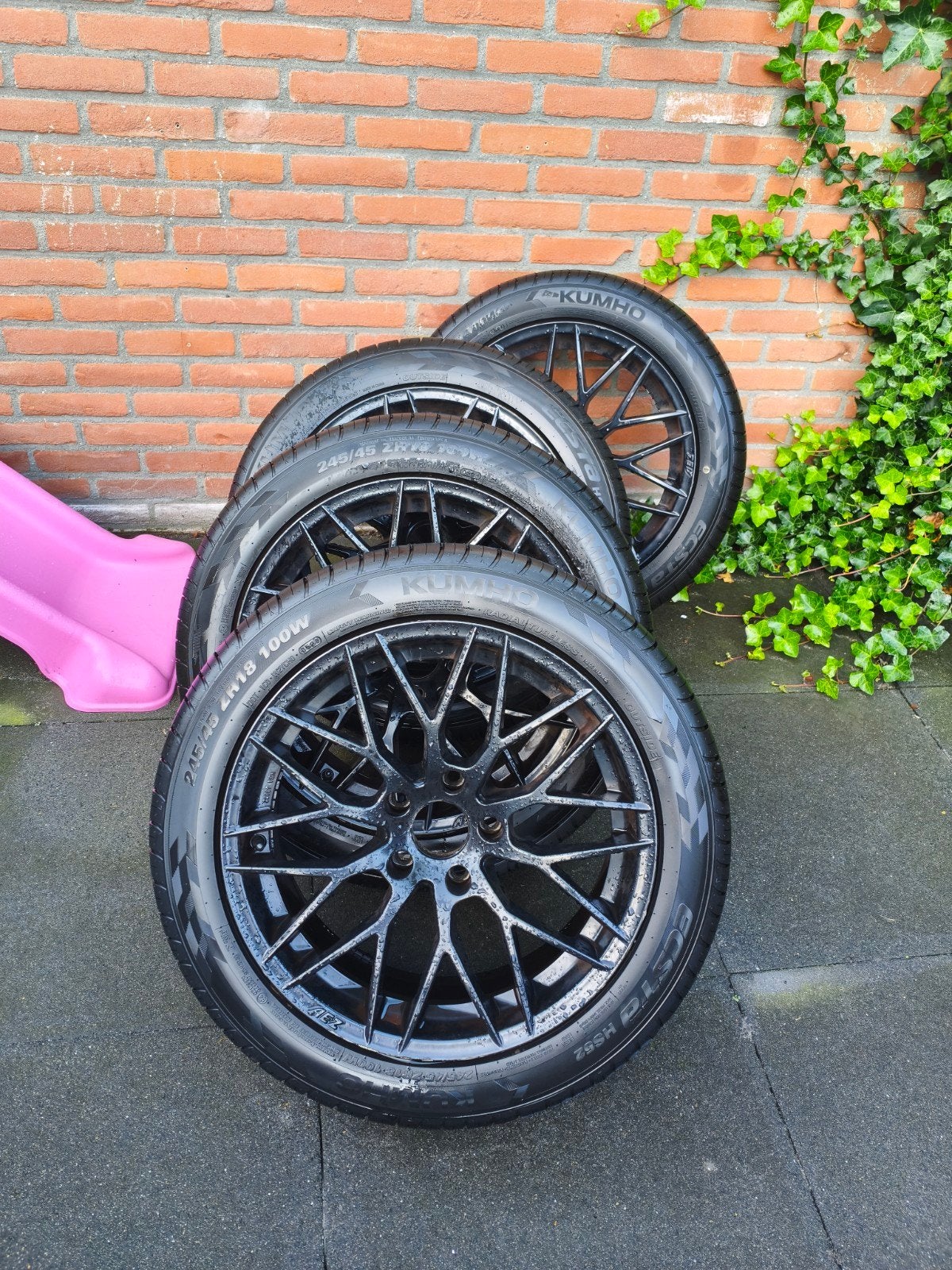 AEZ 18 inch velgen + Nieuwe Kumho banden (ET14) 245/45 ZR18, Auto-onderdelen, Ophalen, 18 inch, 245 mm, Banden en Velgen