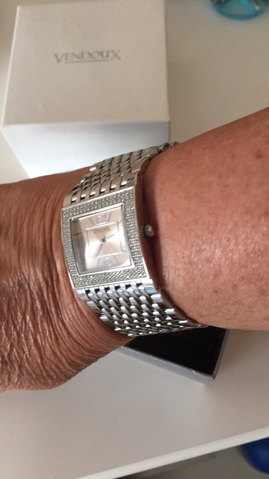 Vendoux horloge als nieuw, Ophalen of Verzenden, Zo goed als nieuw, Staal, Overige merken