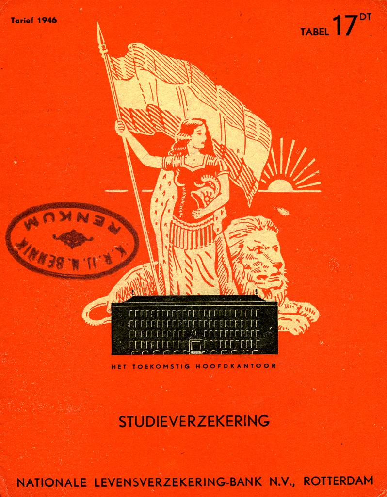 Studieverzekering - Nationale Levensverzekering, Ophalen of Verzenden, Zo goed als nieuw, Folder