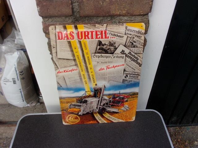 reclame bord urteil, Ophalen of Verzenden, Gebruikt, Reclamebord