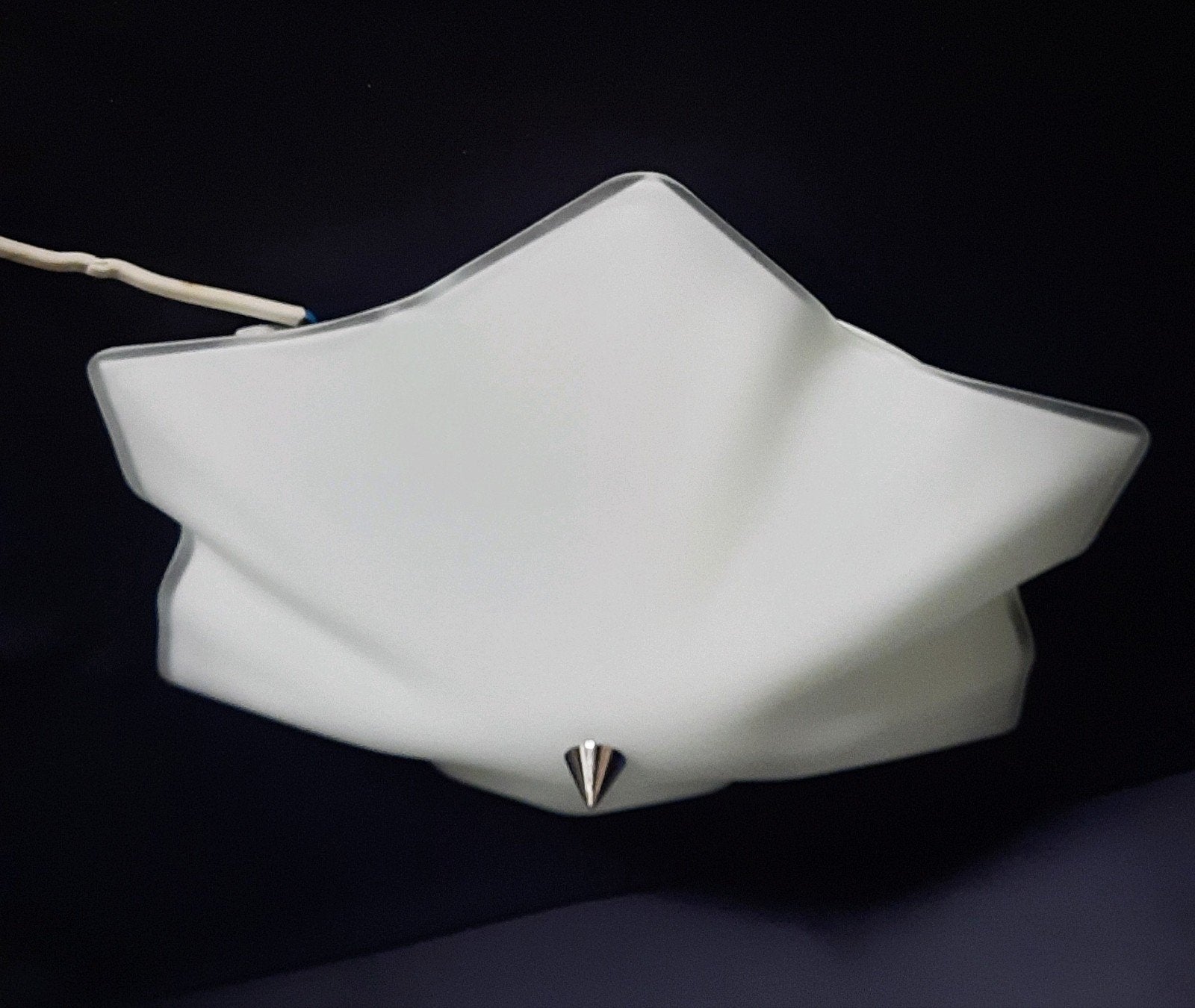 Wand/plafondlamp massive glas,lees de beschrijving, 33 cm, Ophalen of Verzenden, Zo goed als nieuw, Wit