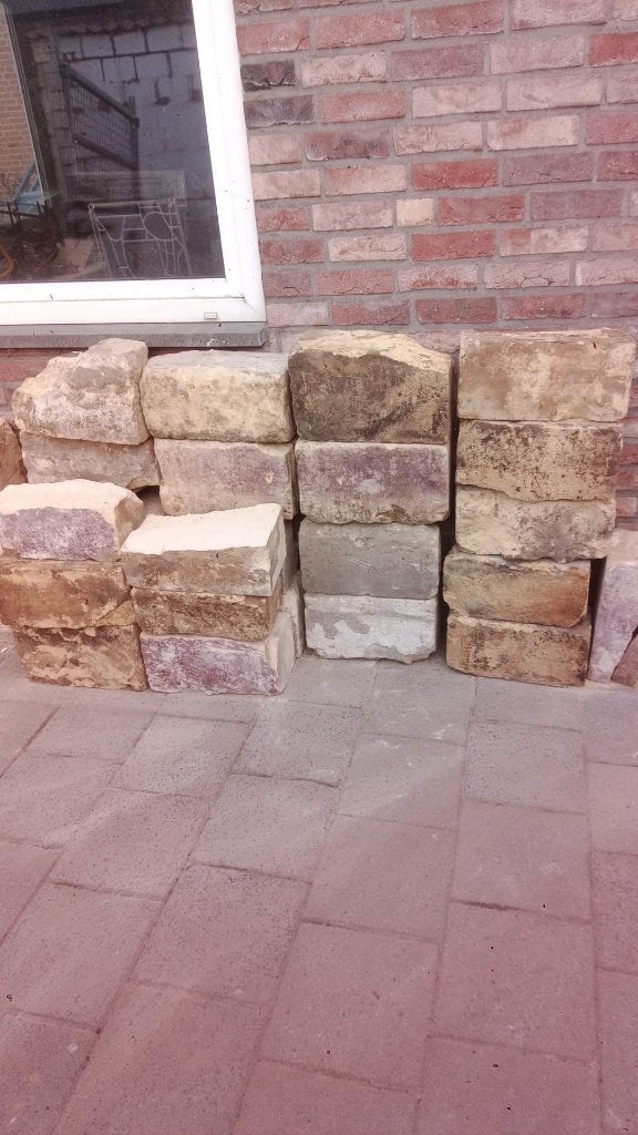 Mergel blokken, Ophalen, Gebruikt