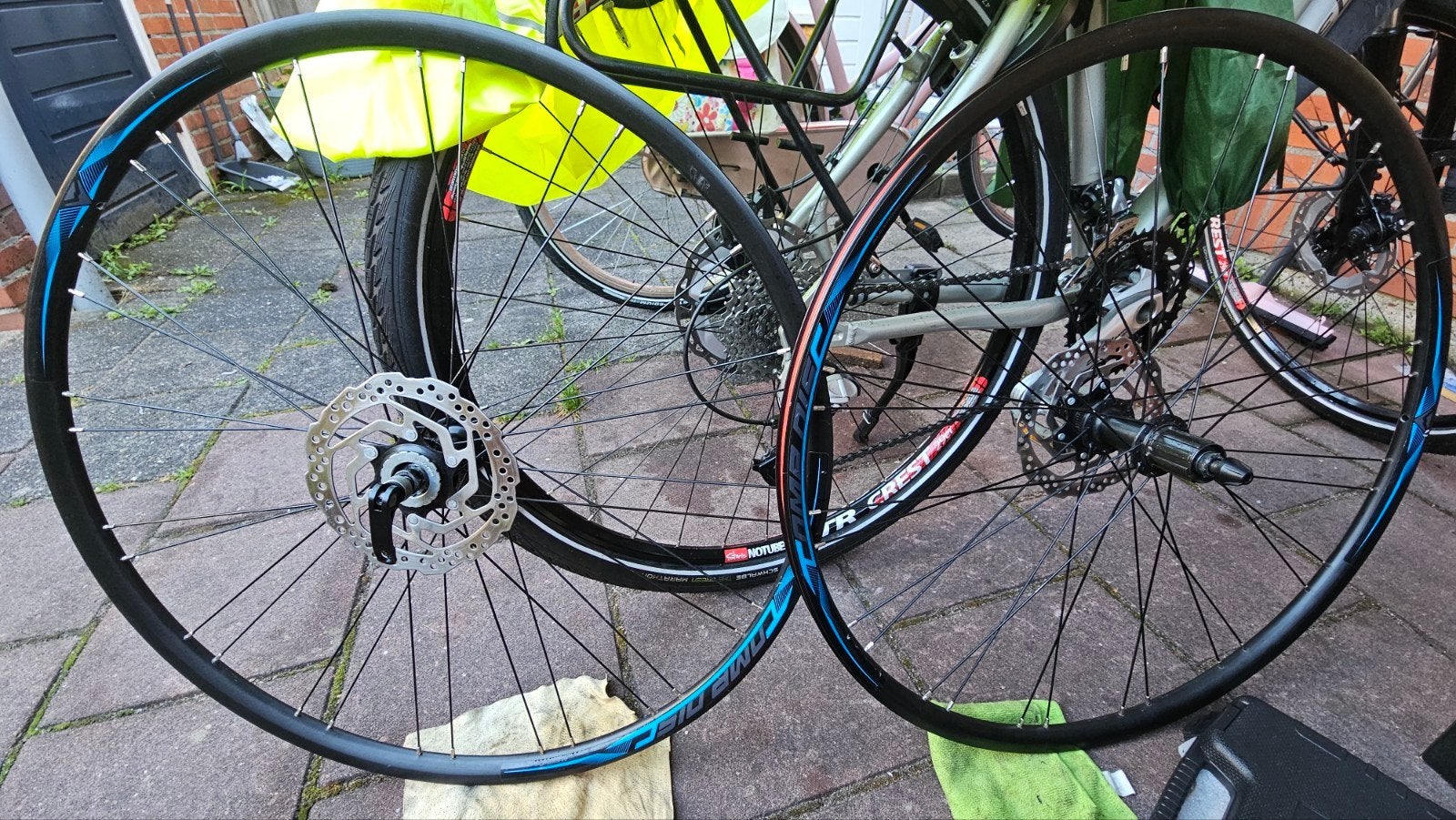 Alexrims - Shimano 28 in wielen met schijfremmen, Fietsen en Brommers, Fietsonderdelen, Gebruikt, Aluminium, Racefiets, Shimano