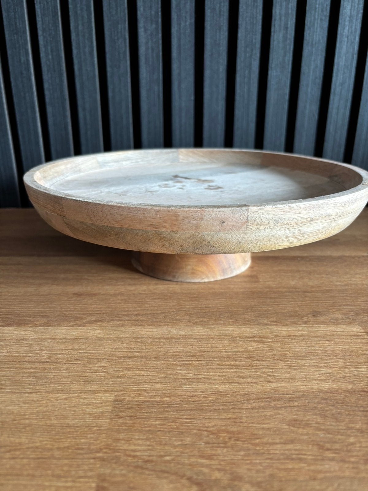 Plateau op voet, Overige typen, Rond, Ophalen of Verzenden, Hout