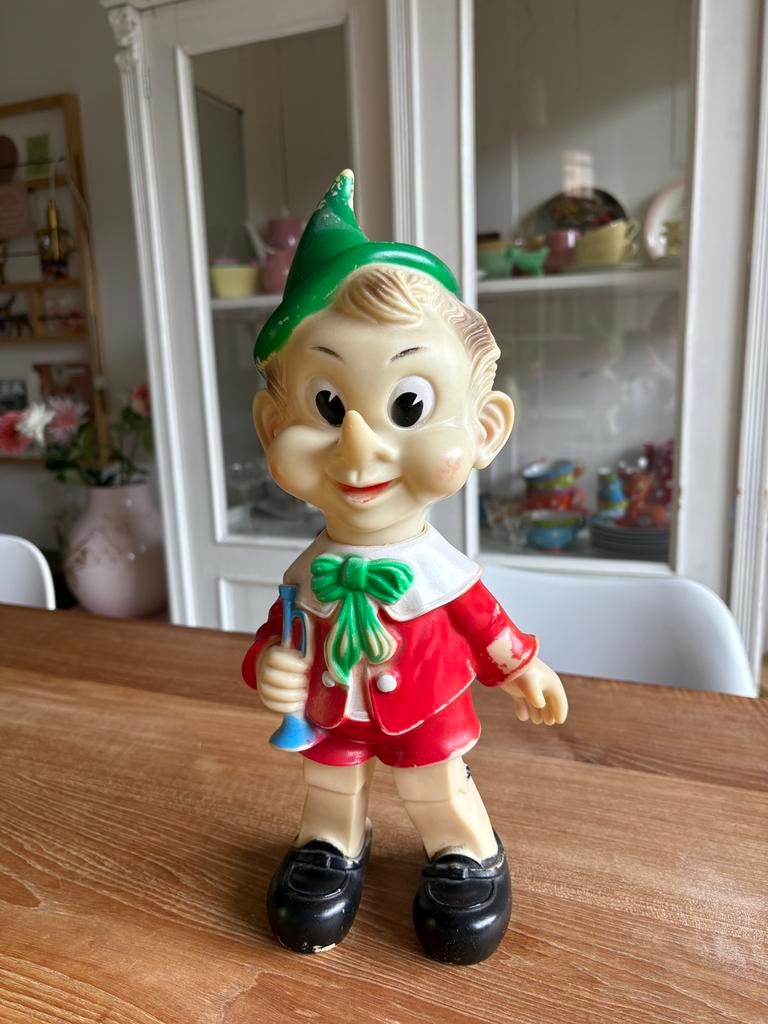 Vintage Pinokkio piepspeeltje, Ophalen of Verzenden, Gebruikt