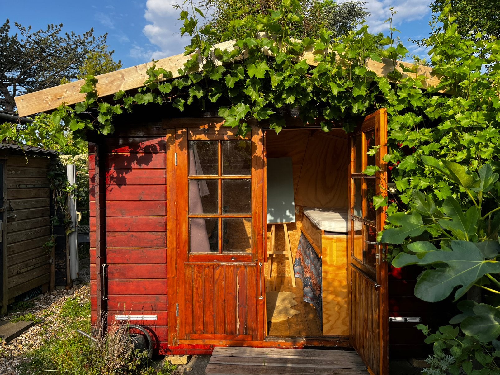 Unieke blokhut/tuinhuis/creatief kantoor aangeboden, Ophalen, Zo goed als nieuw