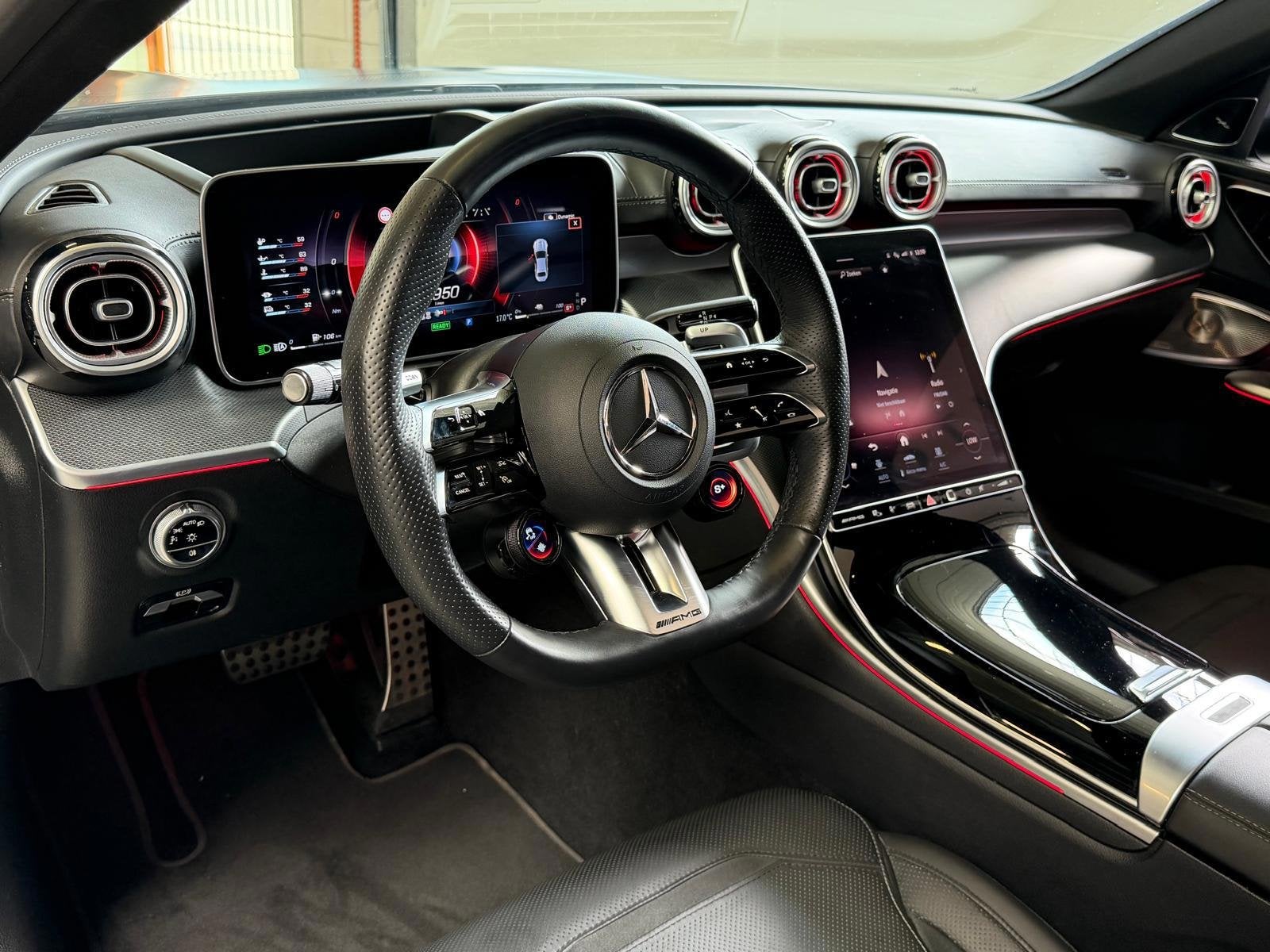 Mercedes-Benz C-klasse AMG 63 S E Performance, panoramadak,, Auto's, Automaat, Dealer onderhouden, 1800 kg, 4 cilinders